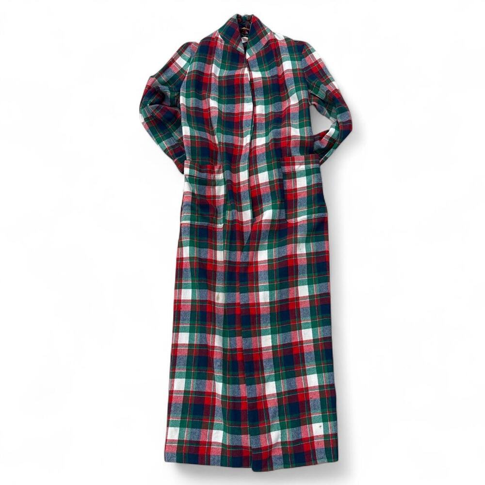 Vintage Pendleton 100% Virgin Wool Tartan Plaid Bathrobe Robe Size Medium